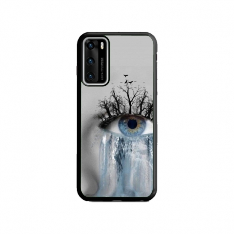 Husa personalizata tip carcasa HQPrint pentru Huawei P40 Lite, model Teary Eye, multicolor, S1D1M0307