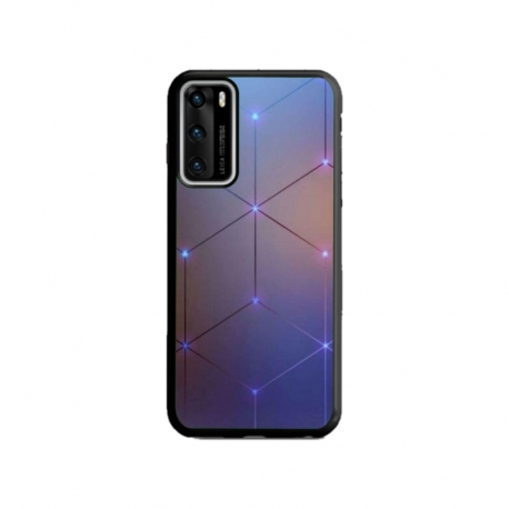 Husa personalizata tip carcasa HQPrint pentru Huawei P40 Lite, model Square, multicolor, S1D1M0315