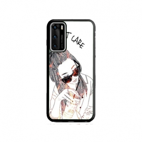 Husa personalizata tip carcasa HQPrint pentru Huawei P40 Lite, model I dont care, multicolor, S1D1M0320