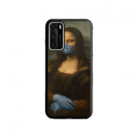 Husa personalizata tip carcasa HQPrint pentru Huawei P40 Lite, model Covid Mona Lisa, multicolor, S1D1M0327