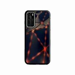 Husa personalizata tip carcasa HQPrint pentru Huawei P40 Lite, model Lava Triangles, multicolor, S1D1M0367