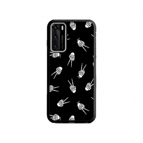 Husa personalizata tip carcasa HQPrint pentru Huawei P40 Lite, model OK Skelly, multicolor, S1D1M0388