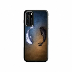 Husa personalizata tip carcasa HQPrint pentru Huawei P40 Lite, model Ying and Yang Fish, multicolor, S1D1M0390