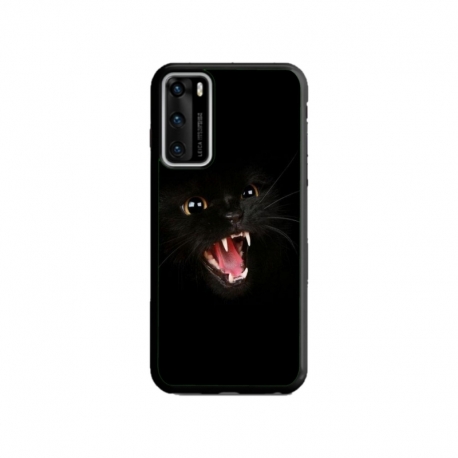 Husa personalizata tip carcasa HQPrint pentru Huawei P40, model Black Cat 2, multicolor, S1D1M0016