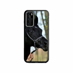 Husa personalizata tip carcasa HQPrint pentru Huawei P40, model Black Horse, multicolor, S1D1M0019