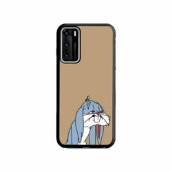 Husa personalizata tip carcasa HQPrint pentru Huawei P40, model Tired Bunny, multicolor, S1D1M0027