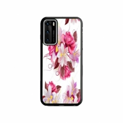 Husa personalizata tip carcasa HQPrint pentru Huawei P40, model Flowers 4, multicolor, S1D1M0040