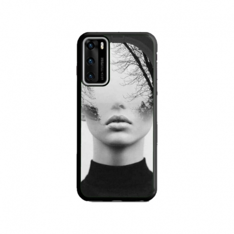 Husa personalizata tip carcasa HQPrint pentru Huawei P40, model Abstract Lady, multicolor, S1D1M0066