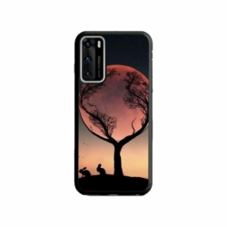 Husa personalizata tip carcasa HQPrint pentru Huawei P40, model Moon Tree, multicolor, S1D1M0068