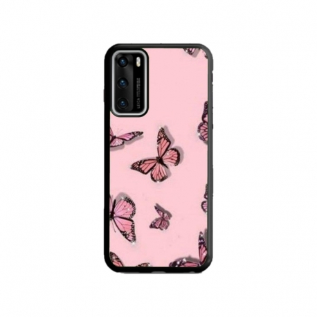 Husa personalizata tip carcasa HQPrint pentru Huawei P40, model Butterfly 7, multicolor, S1D1M0076