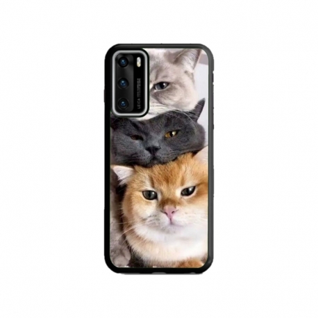 Husa personalizata tip carcasa HQPrint pentru Huawei P40, model Cats, multicolor, S1D1M0116