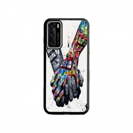 Husa personalizata tip carcasa HQPrint pentru Huawei P40, model Abstract Holding, multicolor, S1D1M0271