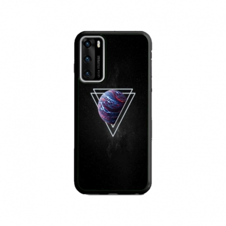 Husa personalizata tip carcasa HQPrint pentru Huawei P40, model Triangle Planet, multicolor, S1D1M0278