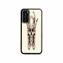 Husa personalizata tip carcasa HQPrint pentru Huawei P40, model Skull 1, multicolor, S1D1M0284