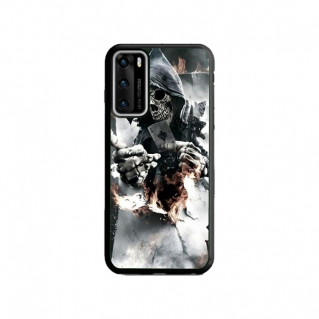 Husa personalizata tip carcasa HQPrint pentru Huawei P40, model Skeleton Cards, multicolor, S1D1M0301