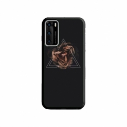 Husa personalizata tip carcasa HQPrint pentru Huawei P40, model Triangle Rose, multicolor, S1D1M0316