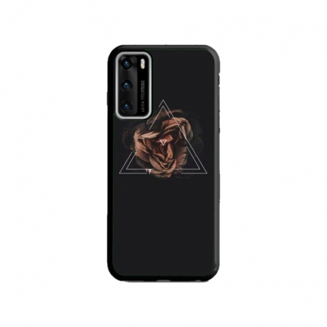 Husa personalizata tip carcasa HQPrint pentru Huawei P40, model Triangle Rose, multicolor, S1D1M0316