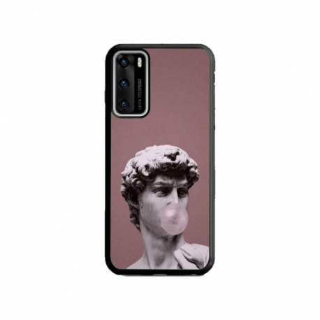 Husa personalizata tip carcasa HQPrint pentru Huawei P40, model Bubble Gum Statue, multicolor, S1D1M0317