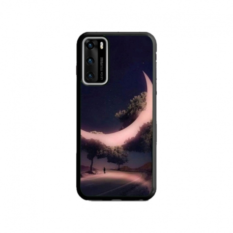 Husa personalizata tip carcasa HQPrint pentru Huawei P40, model Moon in the Trees, multicolor, S1D1M0331