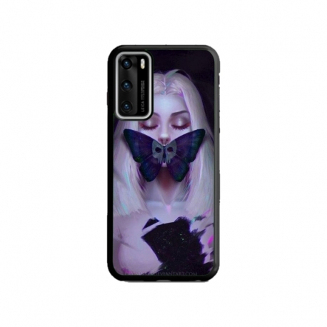 Husa personalizata tip carcasa HQPrint pentru Huawei P40, model Butterfly Mouth 1, multicolor, S1D1M0351