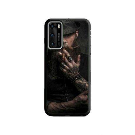 Husa personalizata tip carcasa HQPrint pentru Huawei P40, model Beard Man, multicolor, S1D1M0355