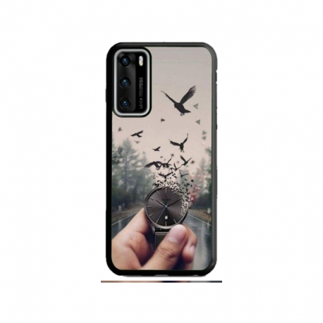 Husa personalizata tip carcasa HQPrint pentru Huawei P40, model Time Flies 2, multicolor, S1D1M0365