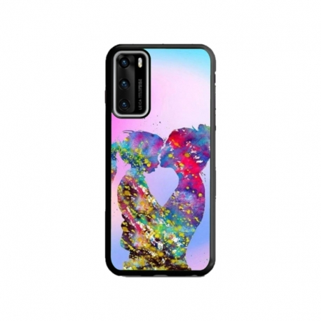 Husa personalizata tip carcasa HQPrint pentru Huawei P40, model Colorful Love, multicolor, S1D1M0376