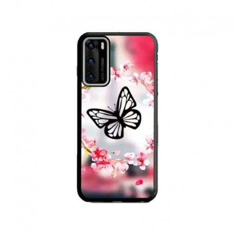 Husa personalizata tip carcasa HQPrint pentru Huawei P40, model Butterfly 8, multicolor, S1D1M0380