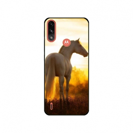 Husa personalizata tip carcasa HQPrint pentru Motorola Moto E7 Power, model Horse 2, multicolor, S1D1M0218
