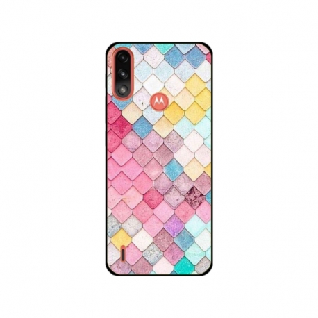 Husa personalizata tip carcasa HQPrint pentru Motorola Moto E7 Power, model Color Scales, multicolor, S1D1M0258