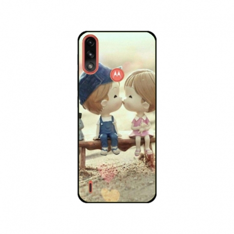 Husa personalizata tip carcasa HQPrint pentru Motorola Moto E7 Power, model Kiss, multicolor, S1D1M0259