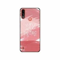 Husa personalizata tip carcasa HQPrint pentru Motorola Moto E7 Power, model You are Strong, multicolor, S1D1M0275