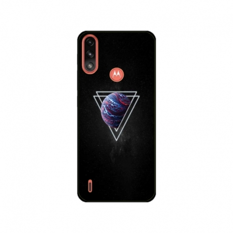 Husa personalizata tip carcasa HQPrint pentru Motorola Moto E7 Power, model Triangle Planet, multicolor, S1D1M0278