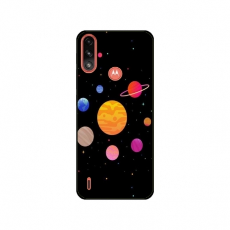 Husa personalizata tip carcasa HQPrint pentru Motorola Moto E7 Power, model Colorful Galaxy, multicolor, S1D1M0283