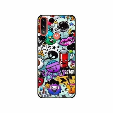 Husa personalizata tip carcasa HQPrint pentru Motorola Moto E7 Power, model Grafitti, multicolor, S1D1M0289