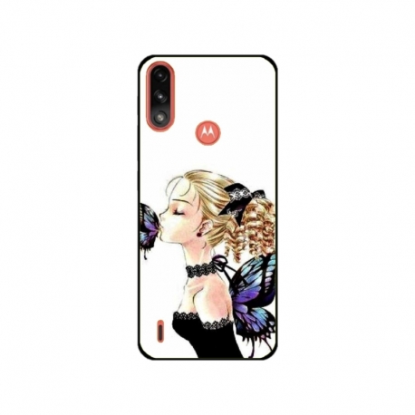 Husa personalizata tip carcasa HQPrint pentru Motorola Moto E7 Power, model Butterfly Fairy, multicolor, S1D1M0294