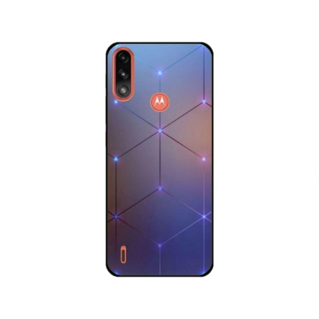 Husa personalizata tip carcasa HQPrint pentru Motorola Moto E7 Power, model Square, multicolor, S1D1M0315