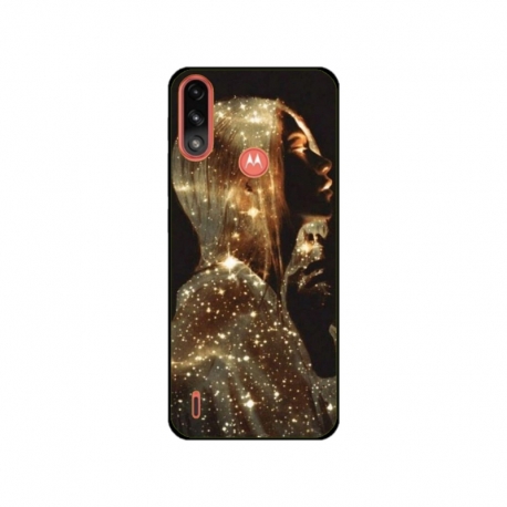 Husa personalizata tip carcasa HQPrint pentru Motorola Moto E7 Power, model Golden Girl, multicolor, S1D1M0350