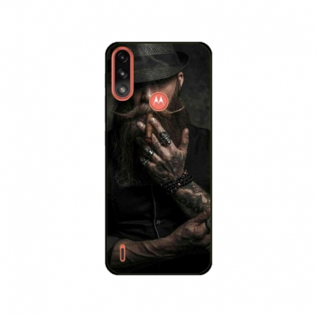 Husa personalizata tip carcasa HQPrint pentru Motorola Moto E7 Power, model Beard Man, multicolor, S1D1M0355