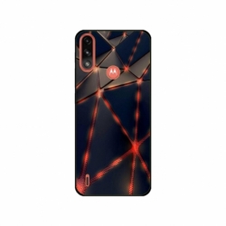 Husa personalizata tip carcasa HQPrint pentru Motorola Moto E7 Power, model Lava Triangles, multicolor, S1D1M0367