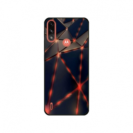 Husa personalizata tip carcasa HQPrint pentru Motorola Moto E7 Power, model Lava Triangles, multicolor, S1D1M0367