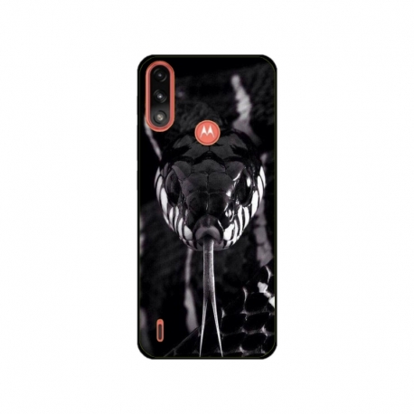 Husa personalizata tip carcasa HQPrint pentru Motorola Moto E7 Power, model Snake, multicolor, S1D1M0378