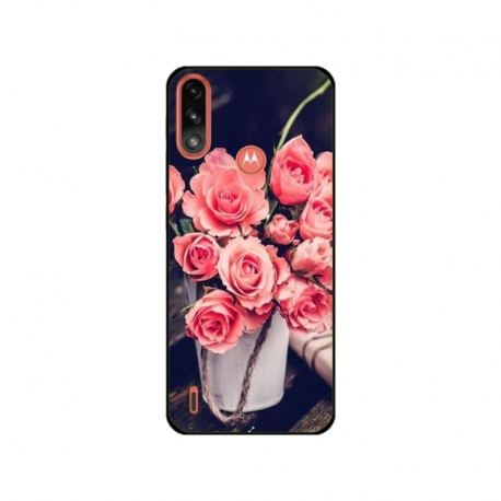 Husa personalizata tip carcasa HQPrint pentru Motorola Moto E7 Power, model Flowers 22, multicolor, S1D1M0379