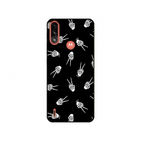 Husa personalizata tip carcasa HQPrint pentru Motorola Moto E7 Power, model OK Skelly, multicolor, S1D1M0388