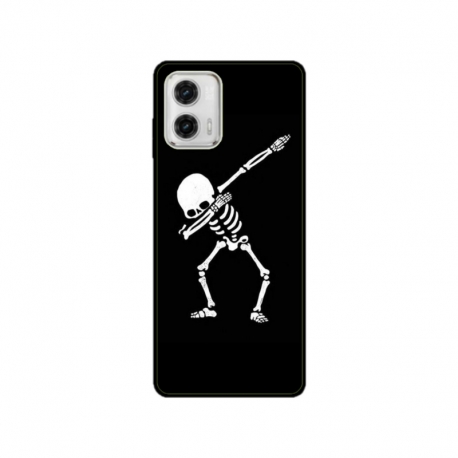 Husa personalizata tip carcasa HQPrint pentru Motorola Moto E13, model Dab Skeleton, multicolor, S1D1M0034