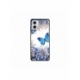 Husa personalizata tip carcasa HQPrint pentru Motorola Moto E13, model Butterfly 4, multicolor, S1D1M0041