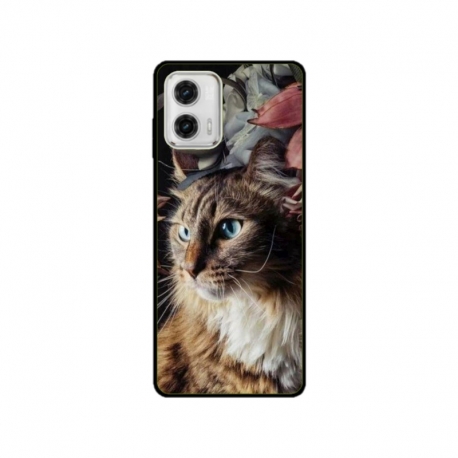 Husa personalizata tip carcasa HQPrint pentru Motorola Moto E13, model Cat 1, multicolor, S1D1M0143