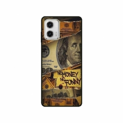Husa personalizata tip carcasa HQPrint pentru Motorola Moto E13, model No Money No Funny, multicolor, S1D1M0262