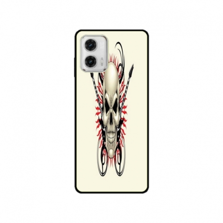 Husa personalizata tip carcasa HQPrint pentru Motorola Moto E13, model Skull 1, multicolor, S1D1M0284