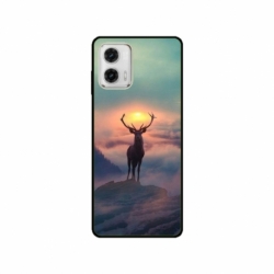 Husa personalizata tip carcasa HQPrint pentru Motorola Moto E13, model Antlers, multicolor, S1D1M0303